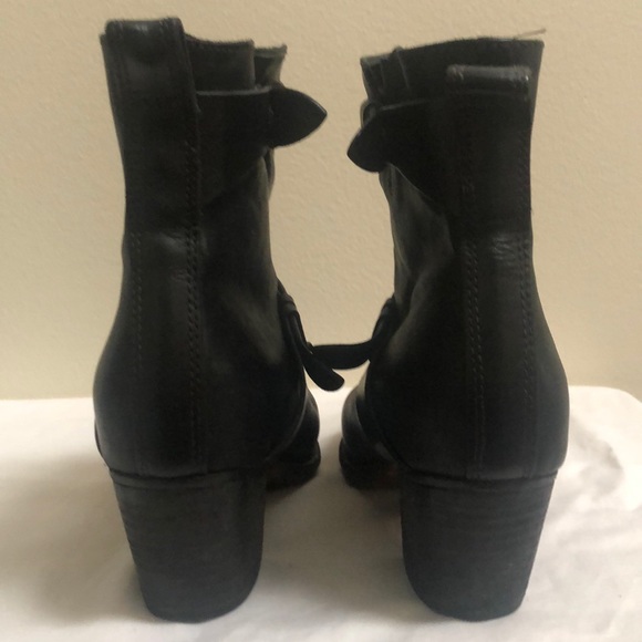Rag and Bone black leather heeled booties - Picture 3 of 6